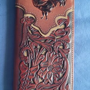 Othr Brown and Gold Embossed Wallet
